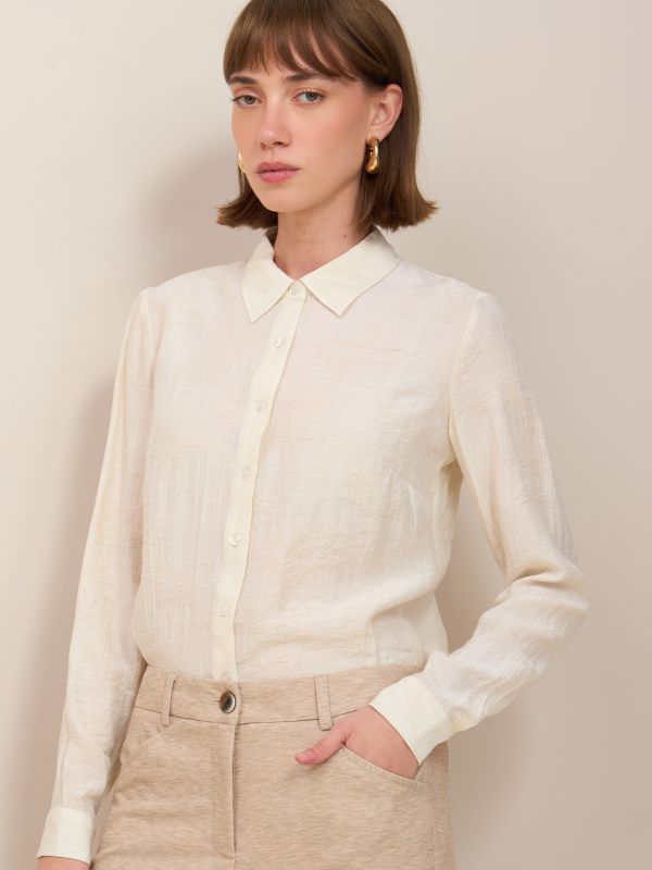 חולצת ז’קארד כפתורים