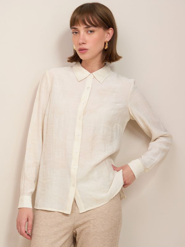 חולצת ז’קארד כפתורים