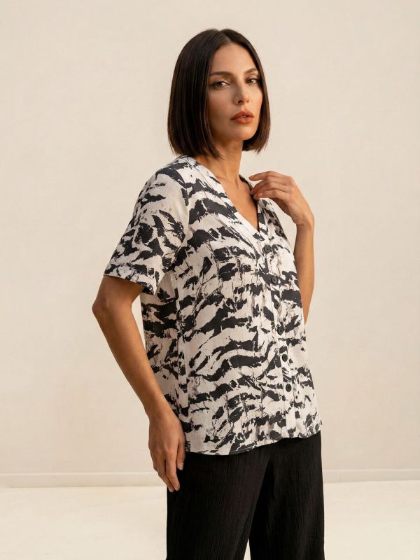 חולצת ויסקוזה מודפסת