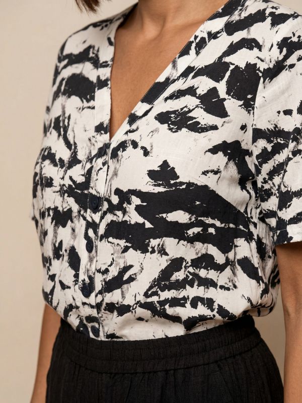 חולצת ויסקוזה מודפסת