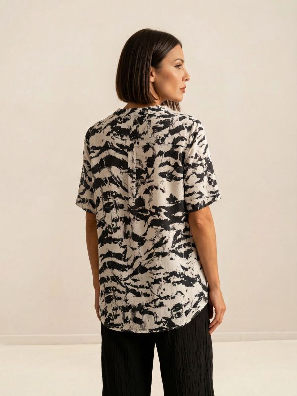חולצת ויסקוזה מודפסת