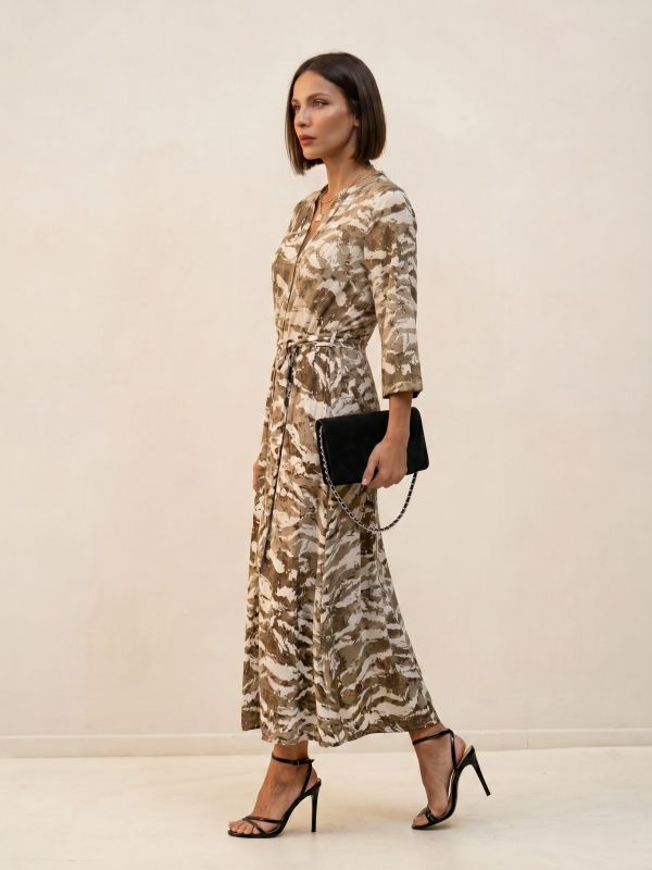 שמלת ויסקוזה מודפסת