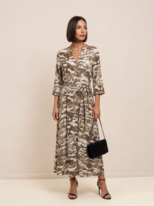 שמלת ויסקוזה מודפסת