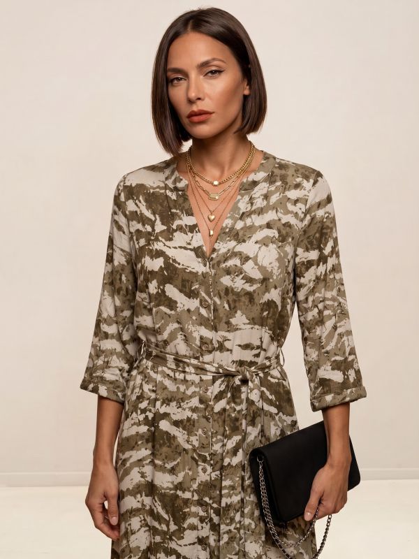 שמלת ויסקוזה מודפסת