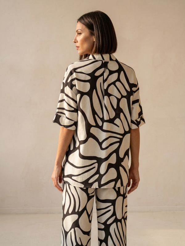 חולצת מכופתרת - דפוס