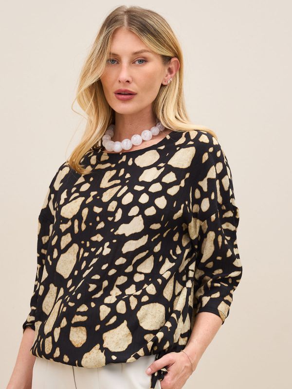 חולצה מודפסת קשירה