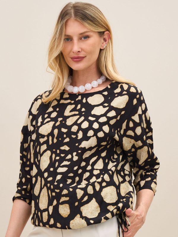 חולצה מודפסת קשירה