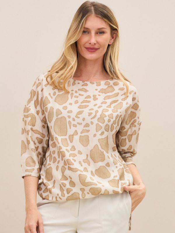 חולצה מודפסת קשירה