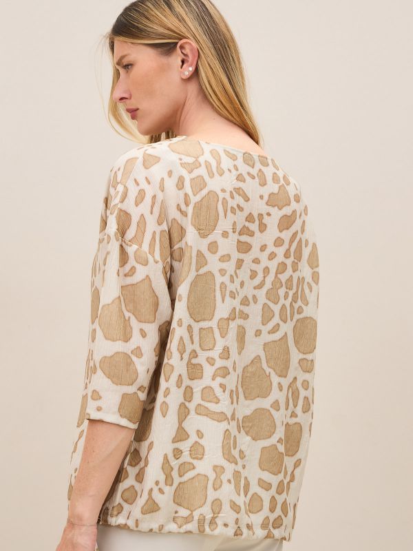 חולצה מודפסת קשירה