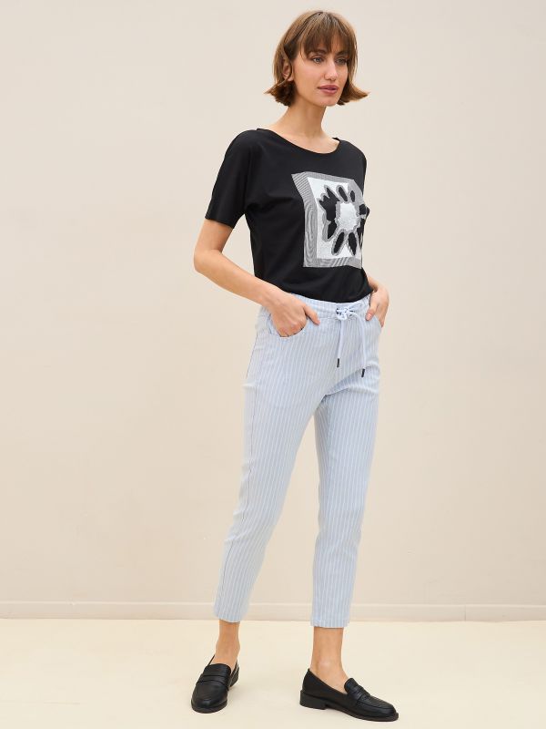 מכנסי דריל7/8 פסים  LBC