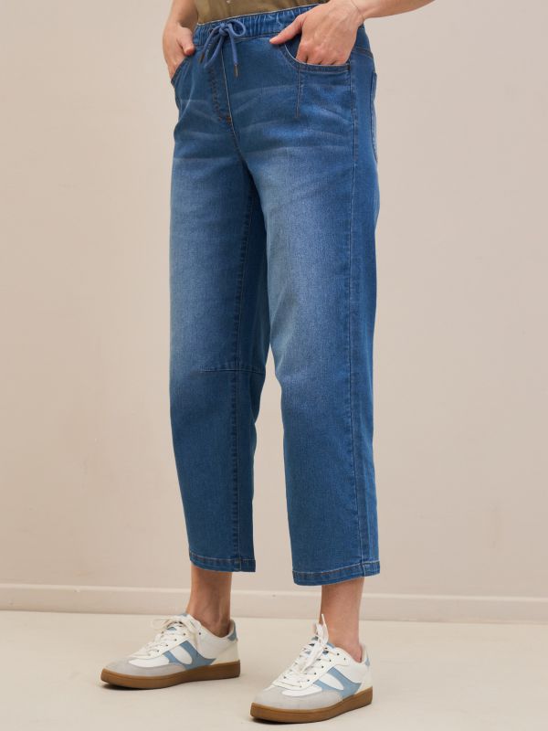 מכנס ג’ינס 7/8 גומי פרומ