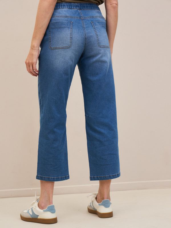 מכנס ג’ינס 7/8 גומי פרומ