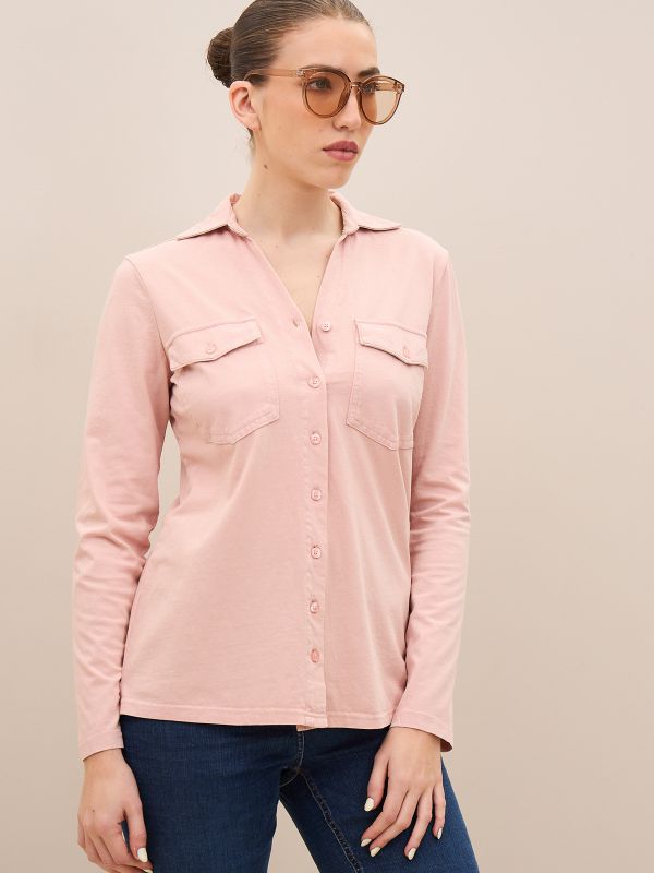 מכופתרת לייקרה צמודה עם כיסים