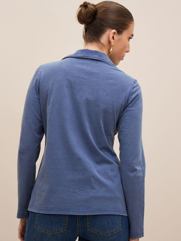 חולצת  סר יג כפתור כיסםL