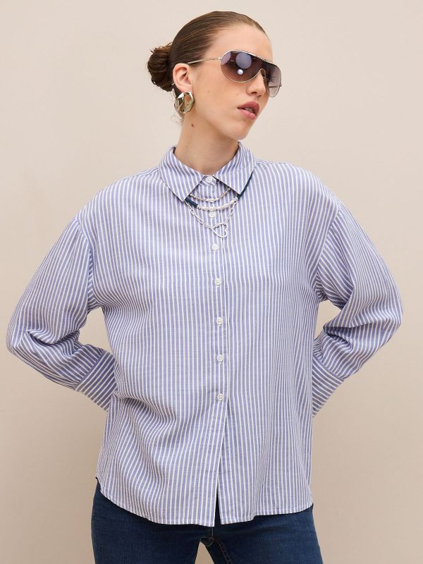 חולצת פסים מכופתרת LBC