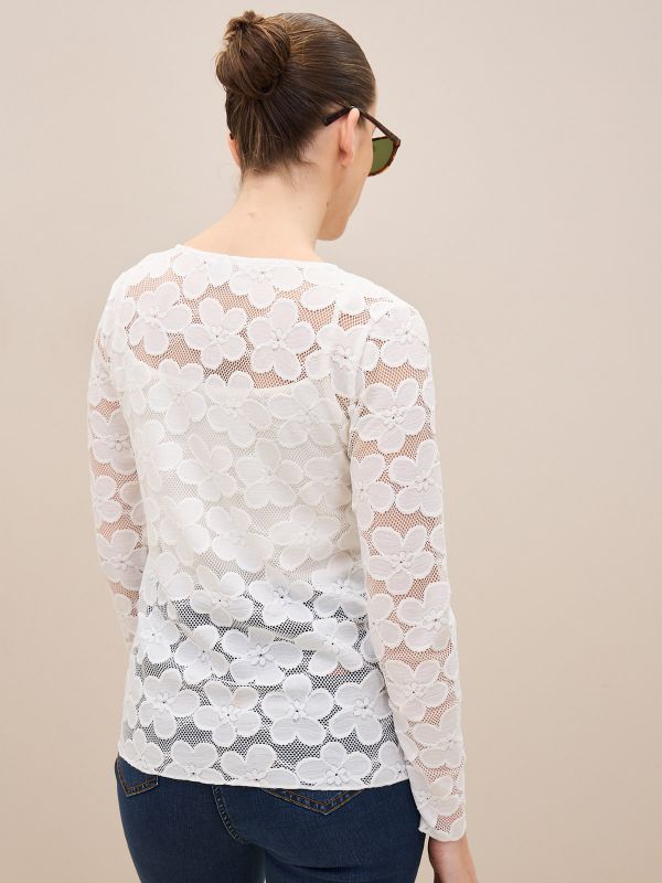 טי שרט-תחרה פרחים LBC