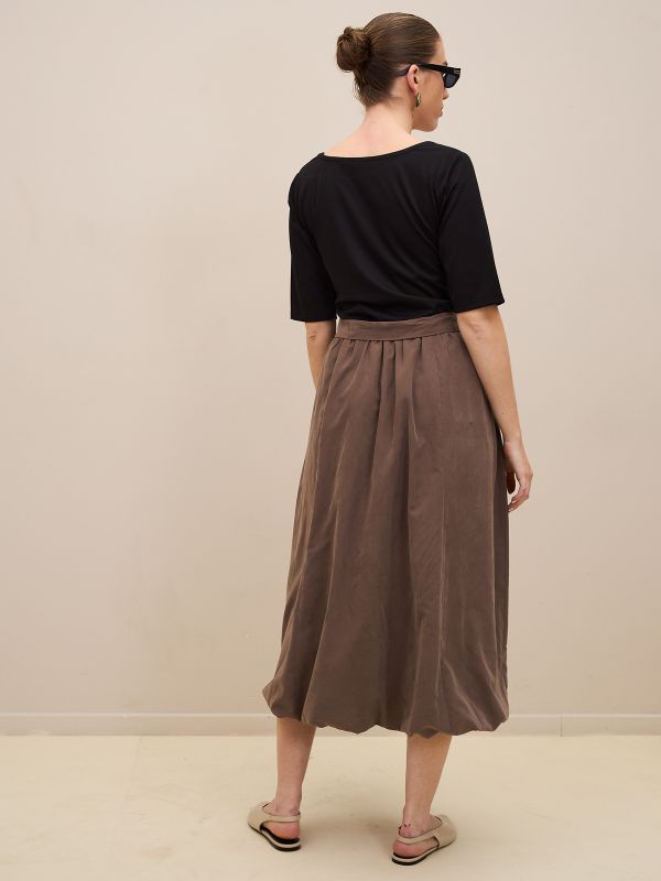 שמלה שילוב וחגורה