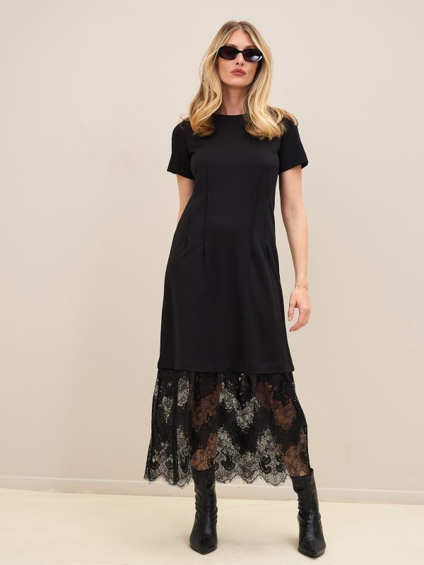 שמלה ערב שילוב תחרה