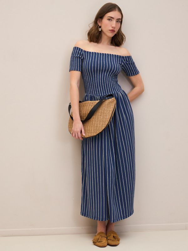 שמלה סמוקינג מקסי בוהו