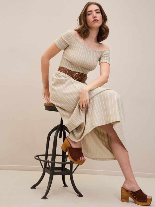 שמלה סמוקינג מקסי בוהו