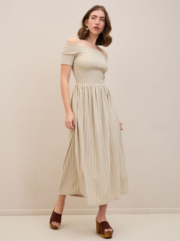 שמלה סמוקינג מקסי בוהו