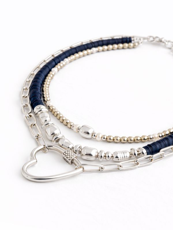 שרשרת שורות תליון לב