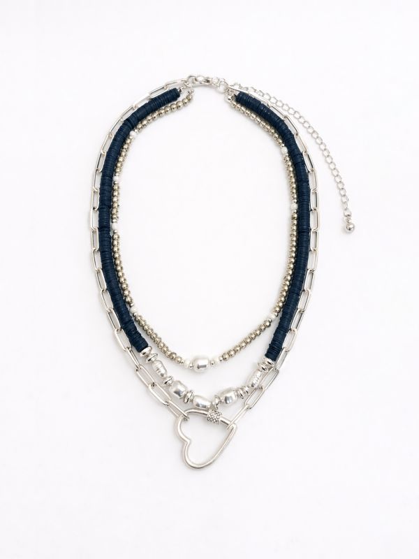 שרשרת שורות תליון לב