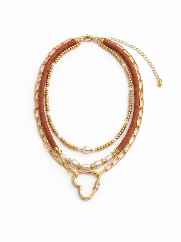 שרשרת שורות תליון לב