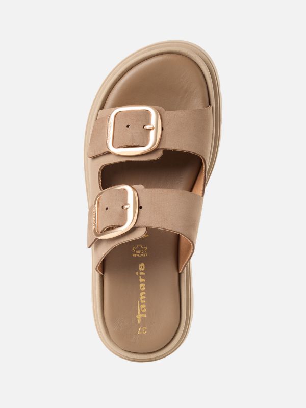 כפכפי נוחות מעור בעיצוב נקי ואופנתי. תמריס TAMARIS.