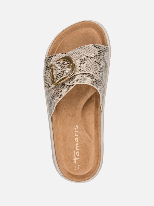 כפכפי קיץ יצירת אומנות, רצועה רחבה מתכווננת. תמריס TAMARIS.