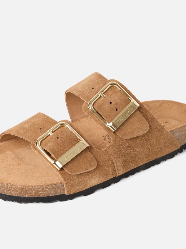 כפכפי קיץ מעור בעיצוב מוקפד. תמריס TAMARIS.