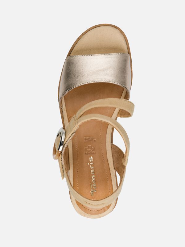 סנדלי נוחות בעיצוב מוקפד במיוחד, סגירת סקוצ’. תמריס TAMARIS.