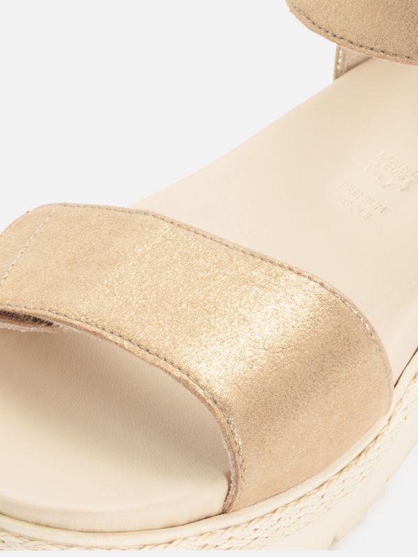 סנדל עור עם מדרס מרופד נשלף, סגירת סקוצ’. תמריס TAMARIS.