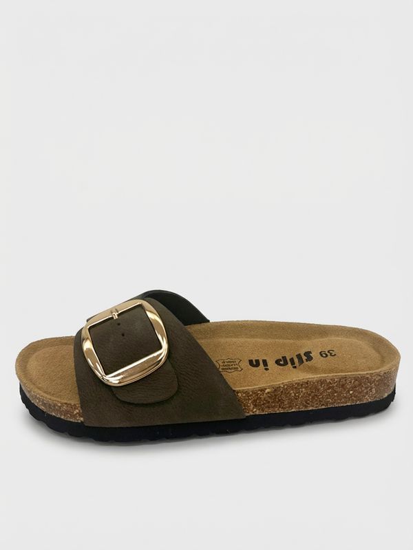 כפכף רפידת עור  אבזם