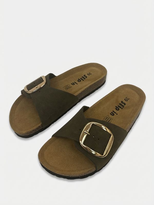 כפכף רפידת עור  אבזם