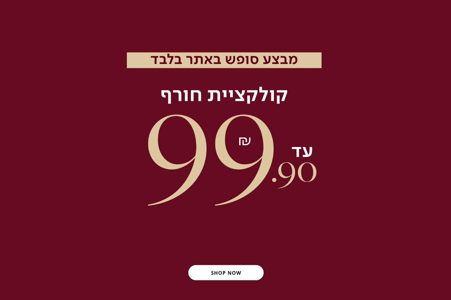 קולקציית חורף עד 99.90 ש"ח