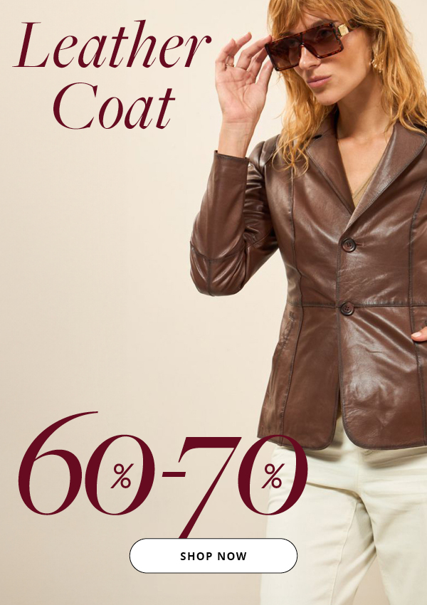 מעילי עור 60%-70% הנחה